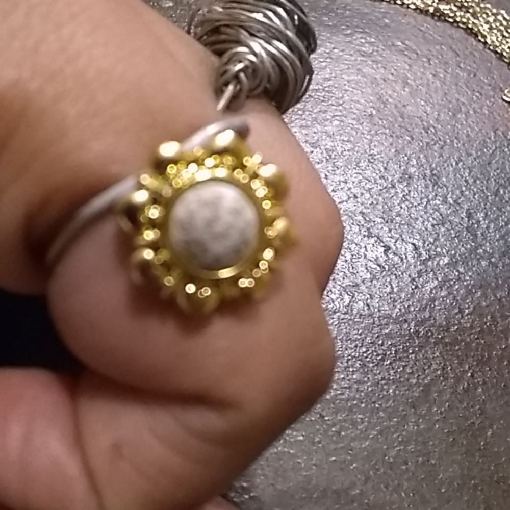 Handmade bold flower ring